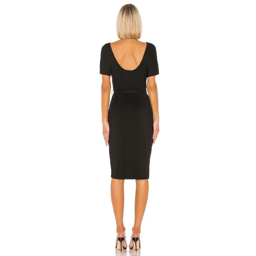 Lovers + Friends Jhene Midi Dress in Black Small New - Picture 2 of 8